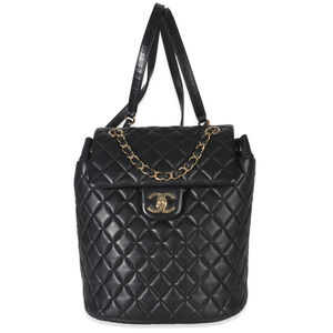 Chanel Black Lambskin Quilted Small Urban Spirit Backpack